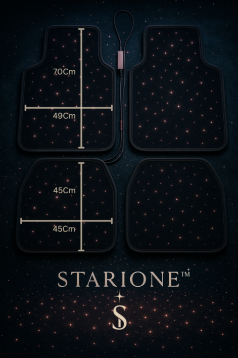 App/Remote Control Box/Music Control Starlight Floor Mats for Car Star Light Led Fiber Optic Lights Car Floor Mat Set